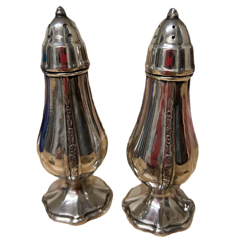 Viking Silver Salt and Pepper shakers
